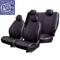 Чехлы Премиум Экокожа Байрон Ромб на Great Wall Hover H3 2010-2016 г.в.