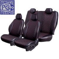 Чехлы Премиум Экокожа Байрон Ромб на Great Wall Hover H3 2010-2016 г.в.